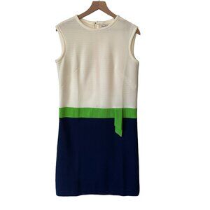 Vintage 70's Norman Wiatt Knits Colorblock Sleeveless Shift Dress